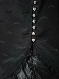 Tiffiny Jac Wings Silk Short-Sleeve Blouse