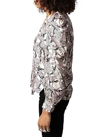 Telia Leopard Silk Blouse