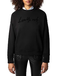 Oscar Love Yourself Cotton-Blend Sweater