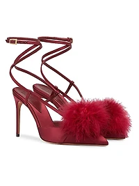 Raffaella 90MM Satin Slingback Pumps