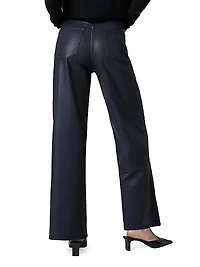Petite Mia Coated High-Rise Flare Jeans