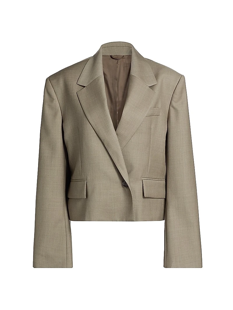 Callie Wool Crop Blazer