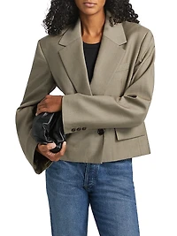 Callie Wool Crop Blazer