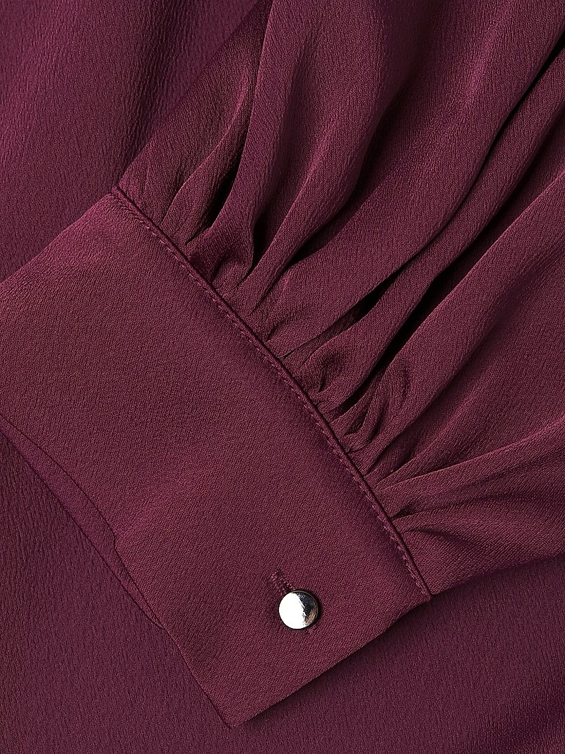 Asymmetric Crêpe De Chine Blouse