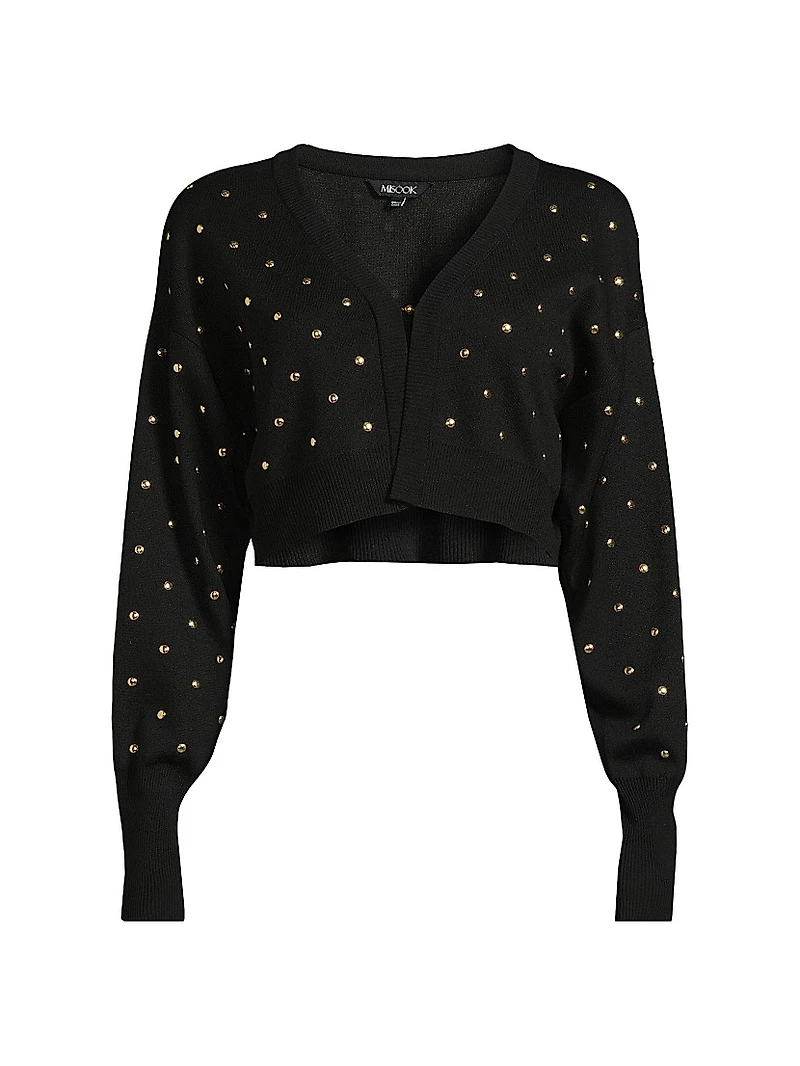 Studded Cropped Cardigan