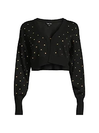 Studded Cropped Cardigan