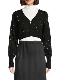 Studded Cropped Cardigan