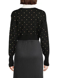 Studded Cropped Cardigan