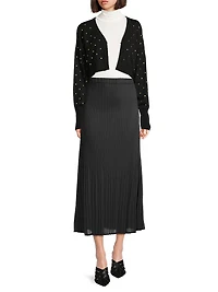 Studded Cropped Cardigan