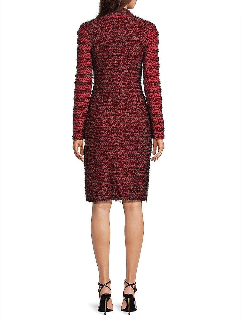 Knit Sheath Midi-Dress