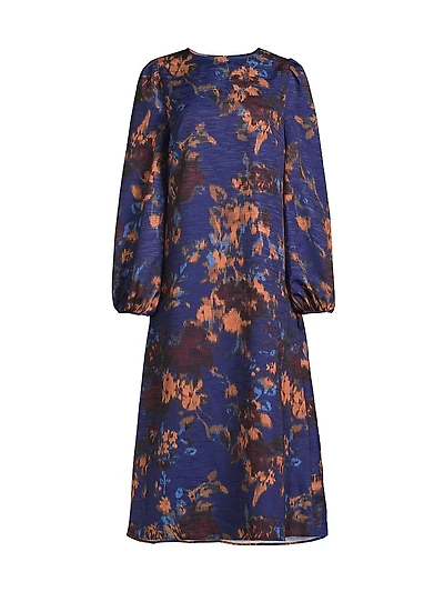 Abstract Woven Maxi Dress