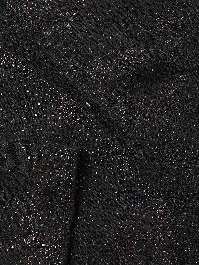 Metallic Open-Neck Jacket