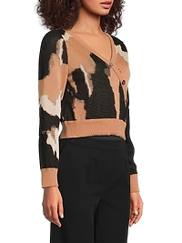 Camouflage Jacquard Cardigan