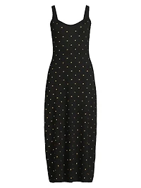 Studded Knit Midi-Dress