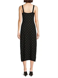 Studded Knit Midi-Dress