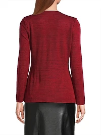 Two-Tone Cut Out Knit Jacket