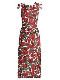 Poppy Bow-Strap Sheath Cocktail Dress