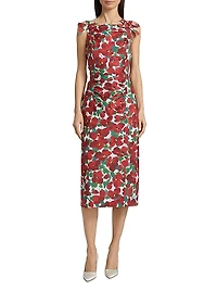 Poppy Bow-Strap Sheath Cocktail Dress