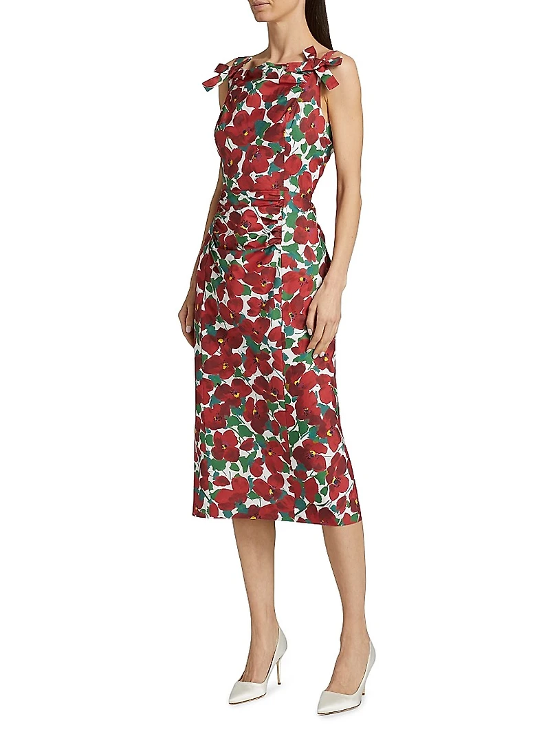 Poppy Bow-Strap Sheath Cocktail Dress