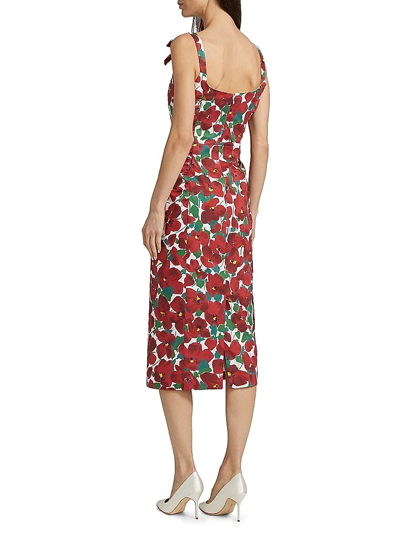 Poppy Bow-Strap Sheath Cocktail Dress