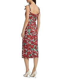Poppy Bow-Strap Sheath Cocktail Dress
