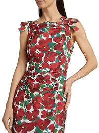 Poppy Bow-Strap Sheath Cocktail Dress