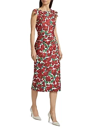 Poppy Bow-Strap Sheath Cocktail Dress