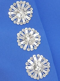 Embellished Bow-Shoulder A-Line Gown