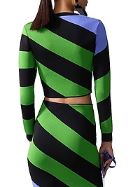 Striped Crop Sweater