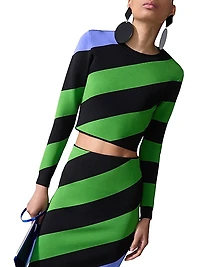 Striped Crop Sweater