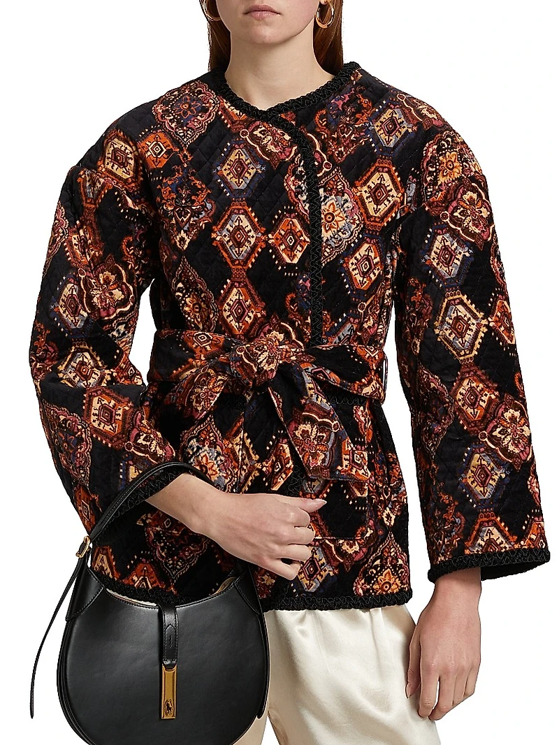 Alyssa Velvet Quilted Jacket