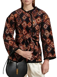 Alyssa Velvet Quilted Jacket