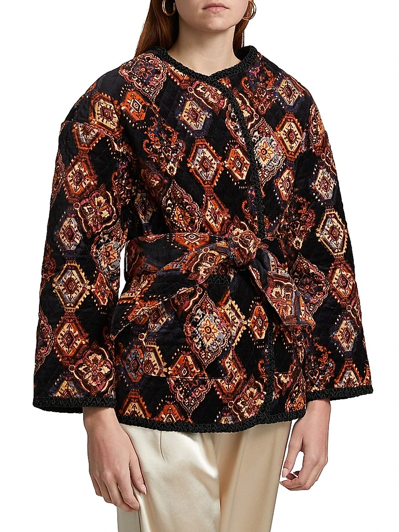 Alyssa Velvet Quilted Jacket