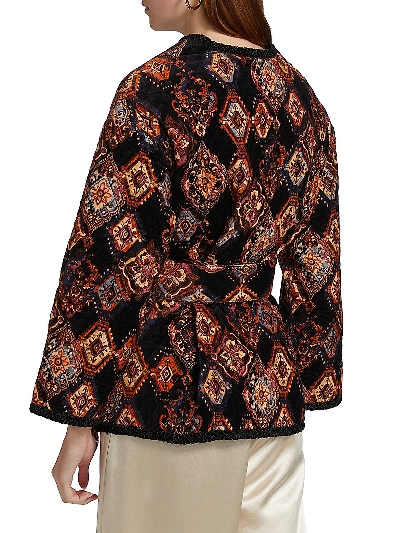 Alyssa Velvet Quilted Jacket