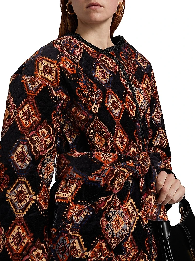 Alyssa Velvet Quilted Jacket