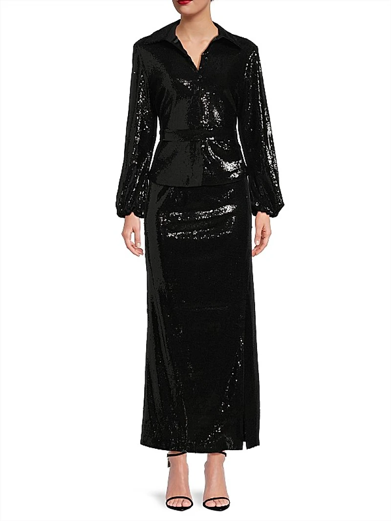 Sequined Maxi Skirt
