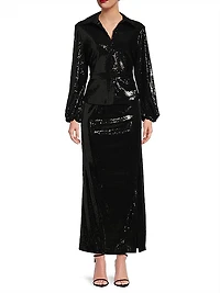 Sequined Maxi Skirt