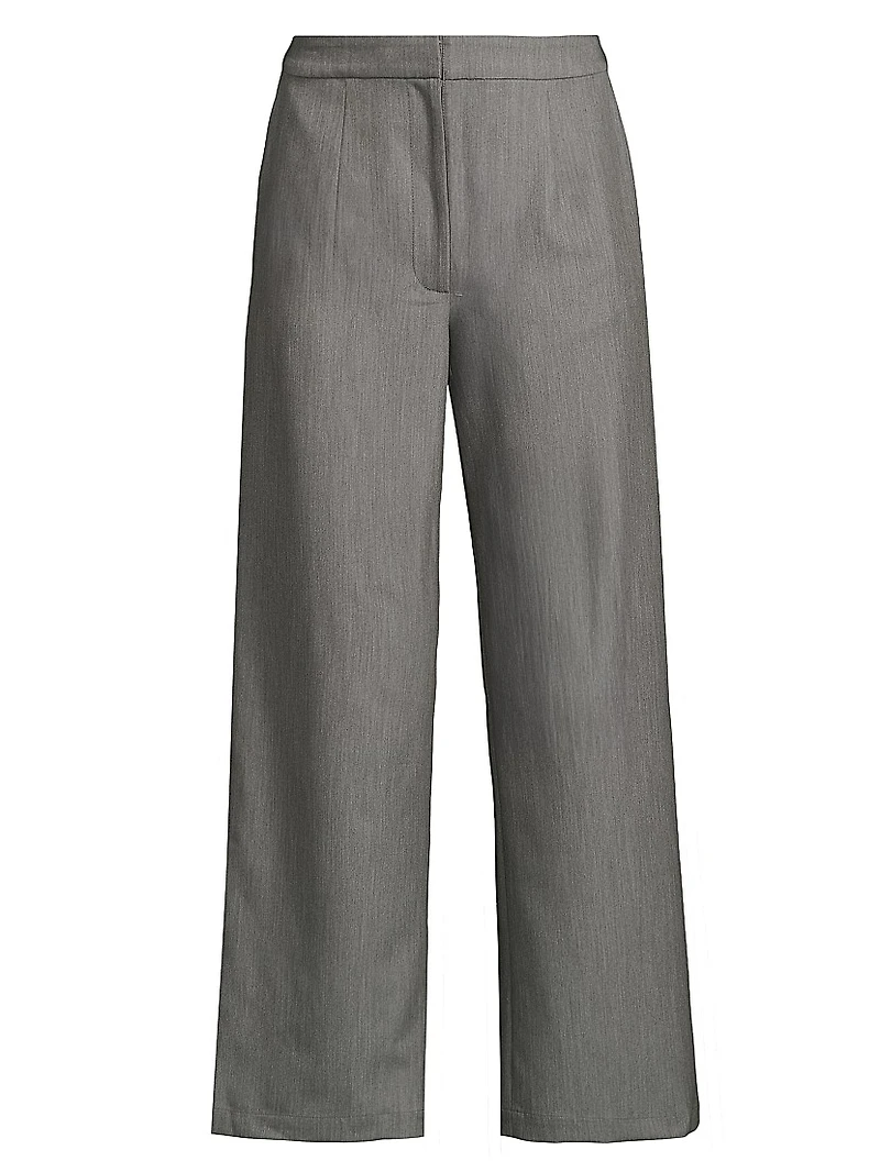Stretch Wide-Leg Pants