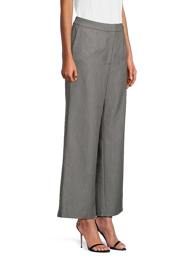 Stretch Wide-Leg Pants