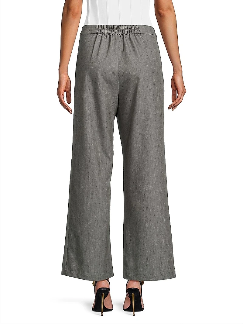 Stretch Wide-Leg Pants
