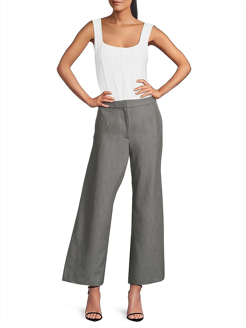 Stretch Wide-Leg Pants