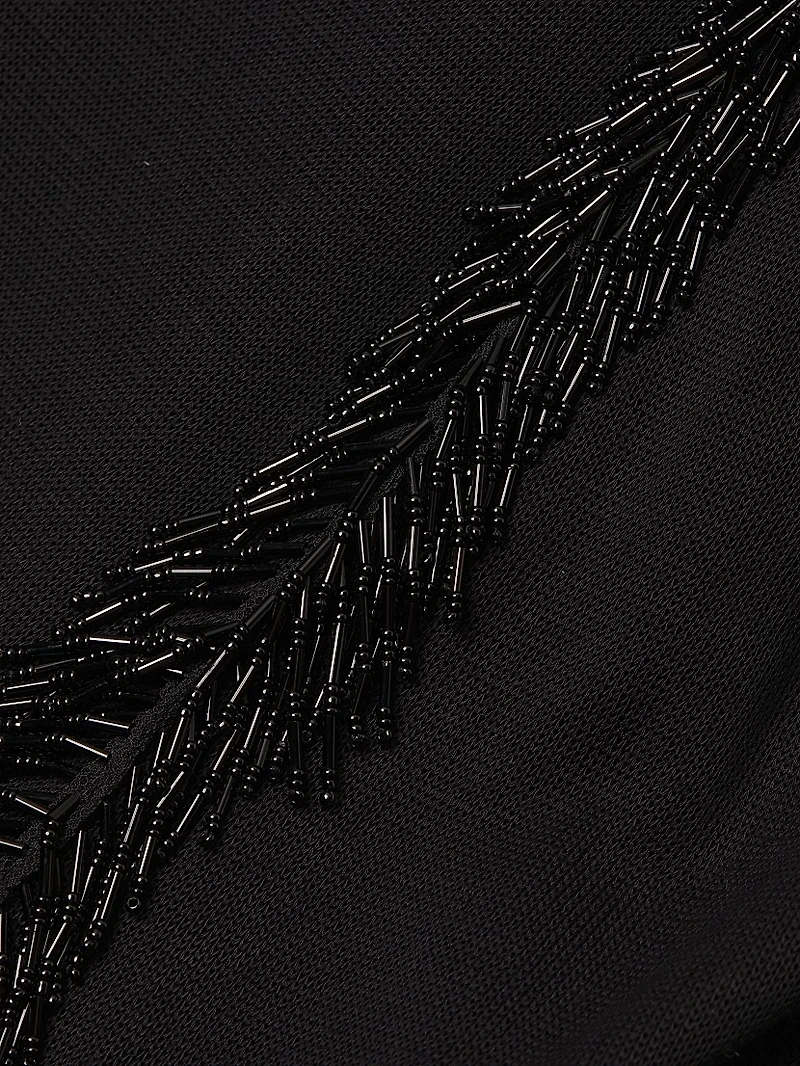 Sequined Knit Midi Dress