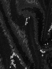 Sequined One-Shoulder Blouson Maxi Dress