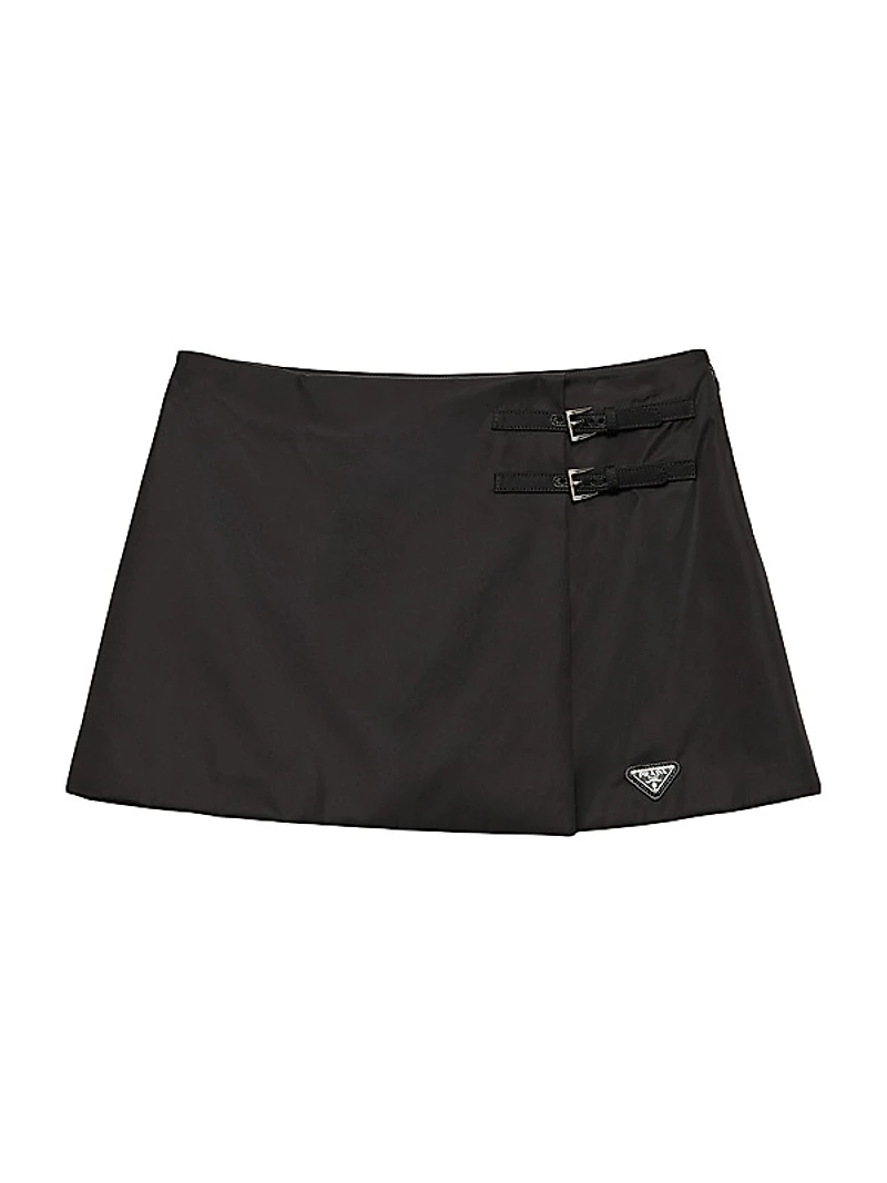 Re-Nylon Wraparound Miniskirt