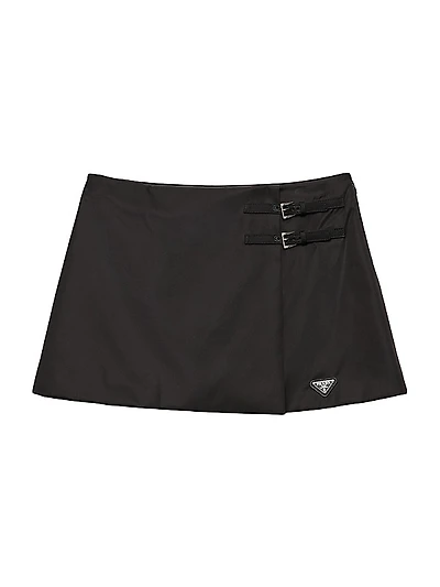 Re-Nylon Wraparound Miniskirt