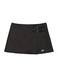 Re-Nylon Wraparound Miniskirt