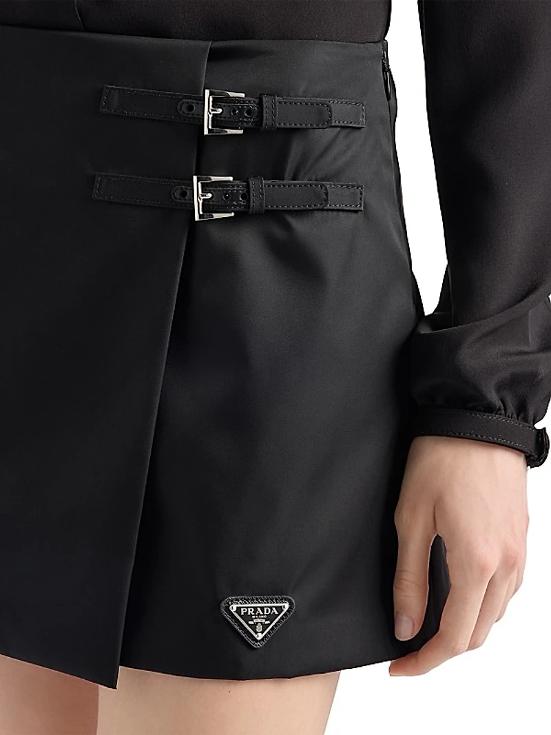 Re-Nylon Wraparound Miniskirt