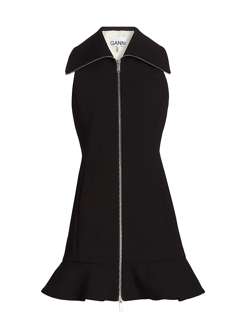 Bonded Crepe Fit & Flare Minidress