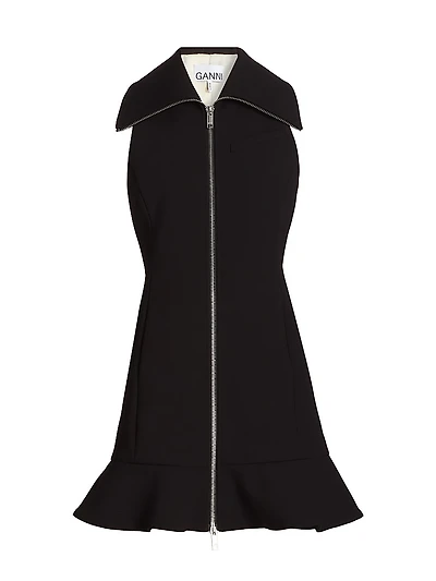 Bonded Crepe Fit & Flare Minidress