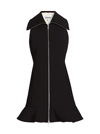 Bonded Crepe Fit & Flare Minidress